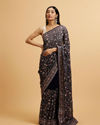 Indigo Blue Bel Buti Embroidered Saree